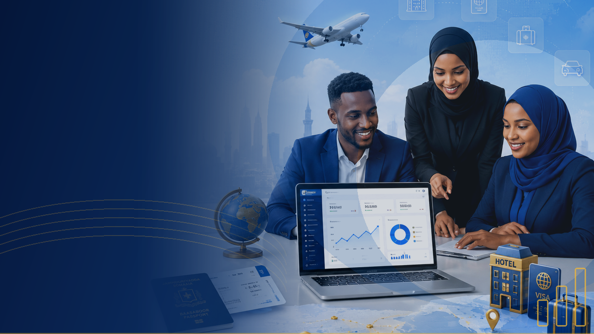 Travel agency accounting illustration